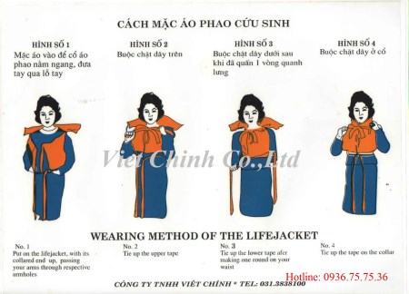 Hướng dẫn mặc áo phao - Thiết Bị Hàng Hải Việt Chính - Công Ty TNHH Việt Chính